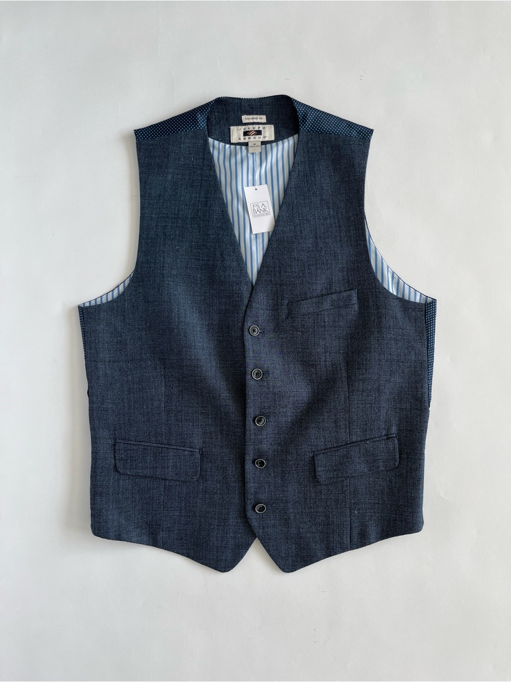 NWT Joseph Abboud Navy Blue Tailored Wool Vest